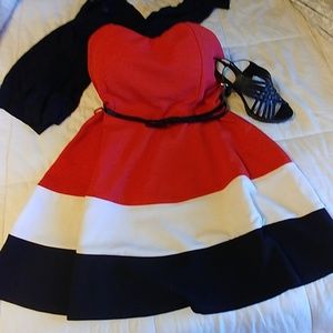 Strapless plus size dress